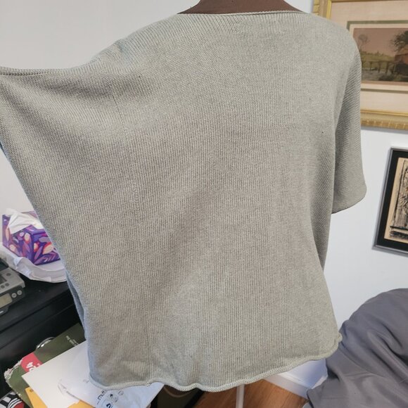 Eskandar Tan/Sand Knit Crossover Knit Sweater Size OS - Picture 8 of 9